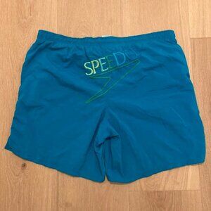 Vintage Blue Speedo Swim Trunks